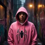 pink spider hoodie